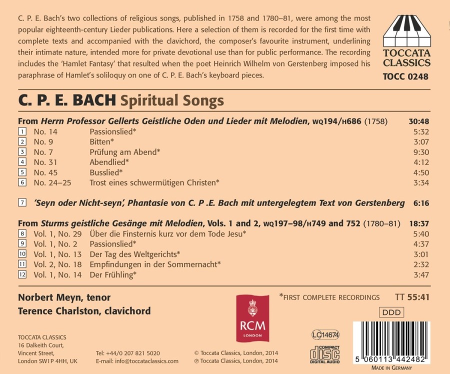 Bach, C.P.E.: Spiritual Songs - slide-1