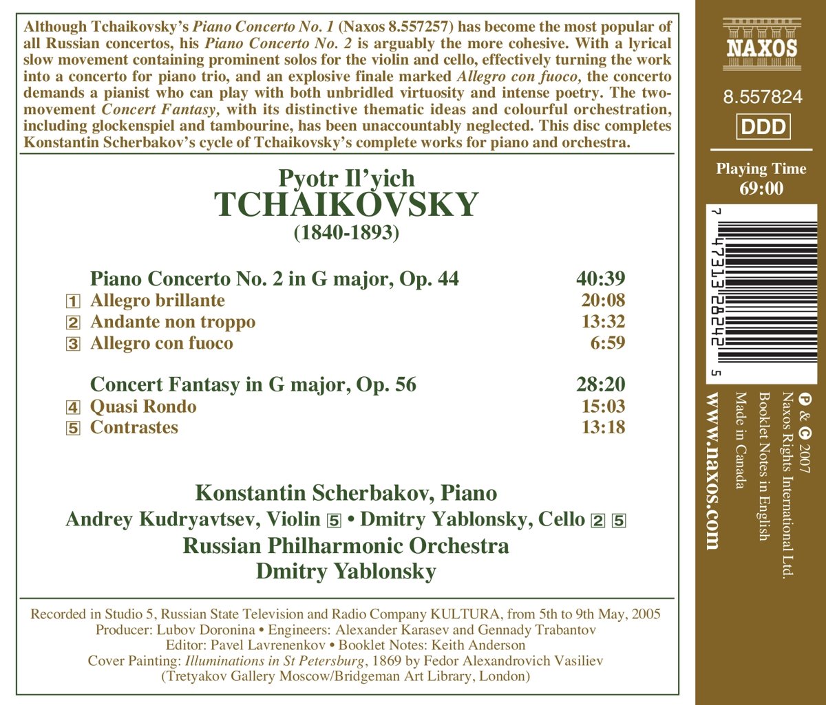 Tchaikovsky: Piano Concerto No. 2, Concert Fantasia - slide-1