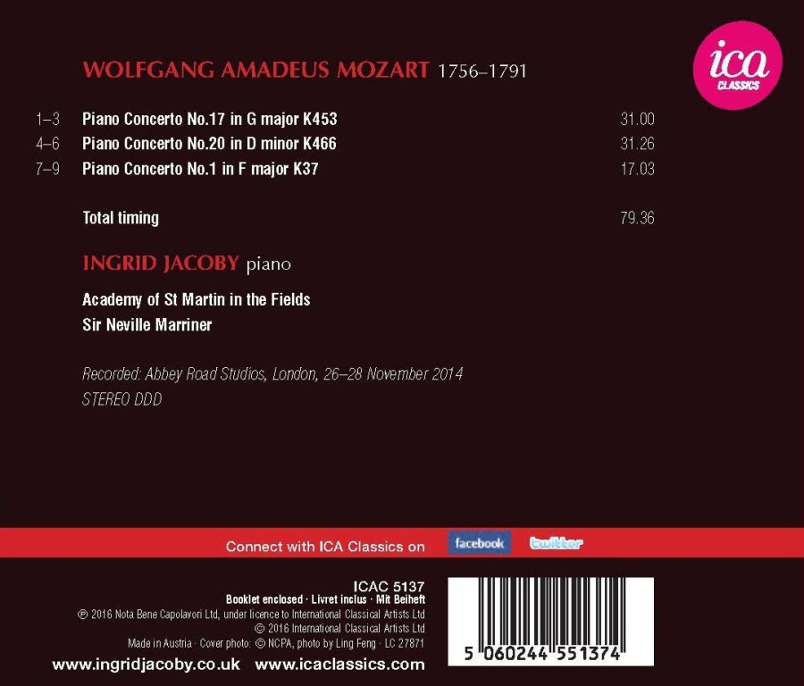 Mozart: Piano Concertos Nos. 1, 17 & 20 - slide-1