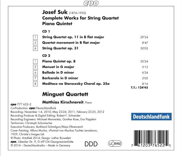 Suk: Complete Works for String Quartet - slide-1