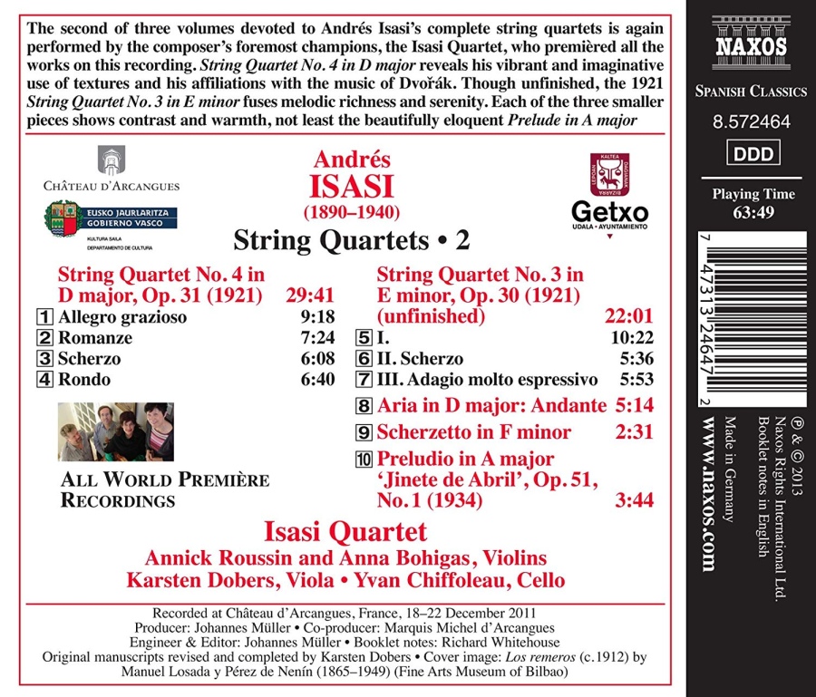 ISASI: String Quartets Nos. 3 & 4 - slide-1