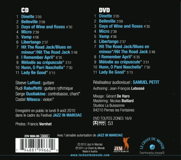 Steeve Laffont ‎– Live In Marciac  (CD + DVD) - slide-1
