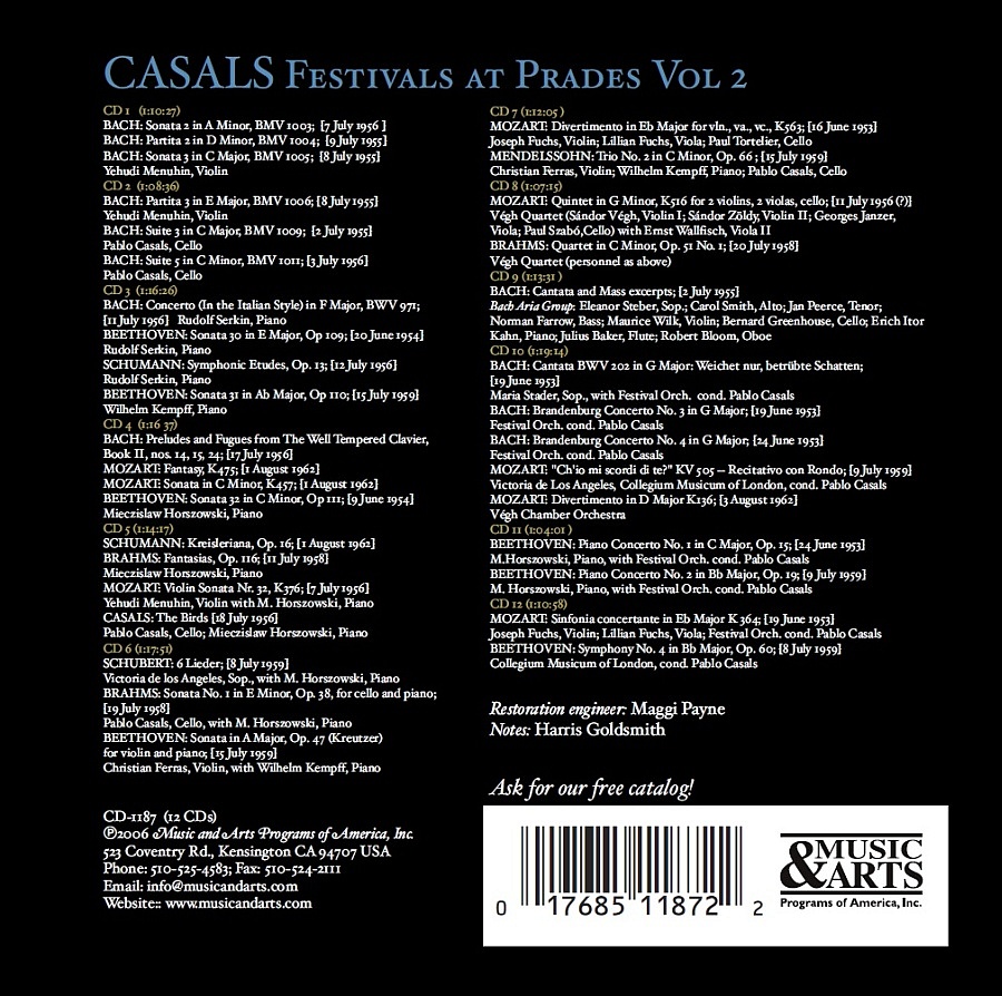 Casals Festivals at Prades, Vol. 2 - slide-1