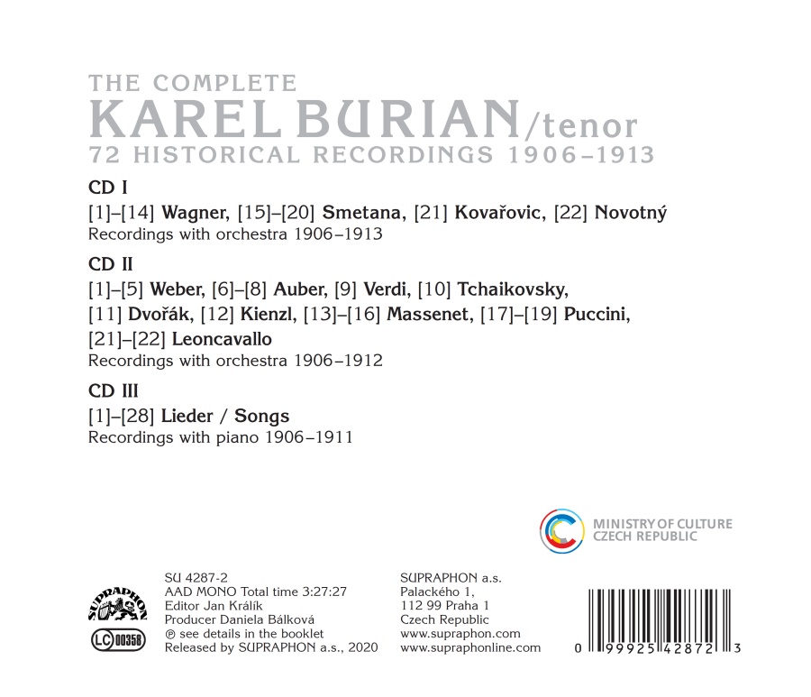 Karel Burian - Complete Recordings 1906–1913 - slide-1
