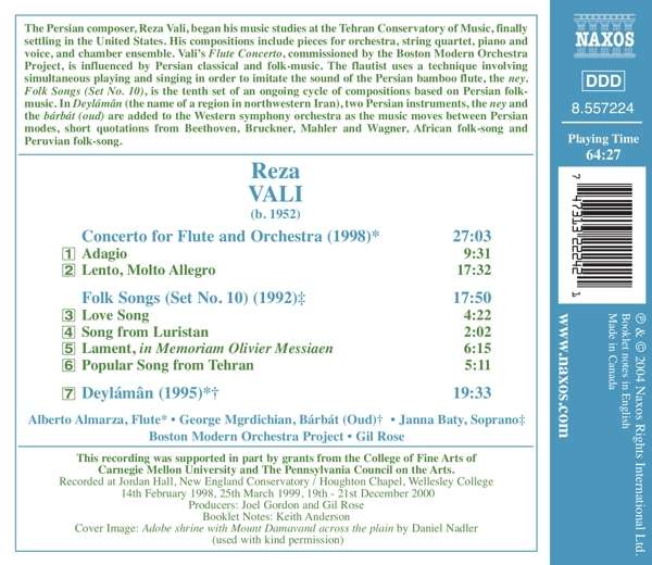 VALI: Flute Concerto; Deylaman; Folk Songs - slide-1