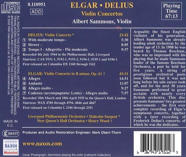 Delius / Elgar-Violin Concertos - slide-1