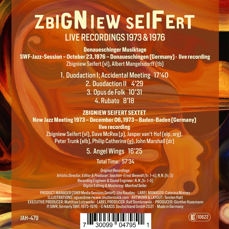 Zbigniew Seifert, live recordings 1973 & 1976 - slide-1