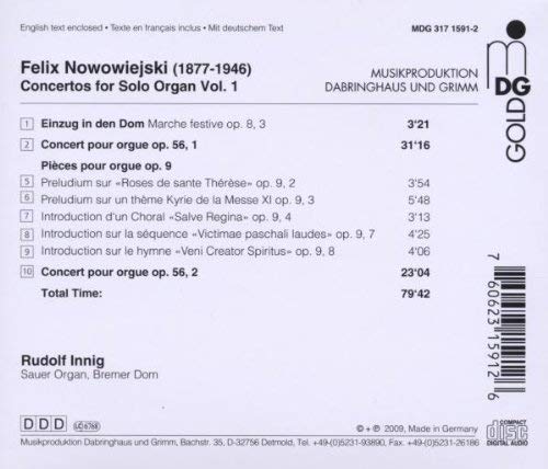 Nowowiejski: Concertos for Solo Organ Vol. 1 - slide-1