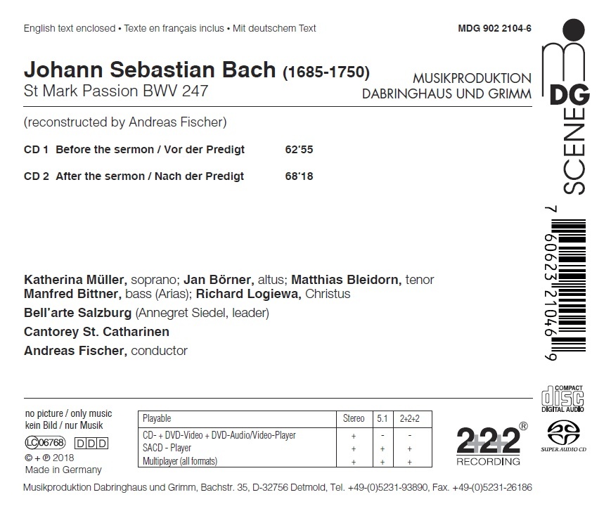 Bach: St. Mark Passion BWV 247 - slide-1