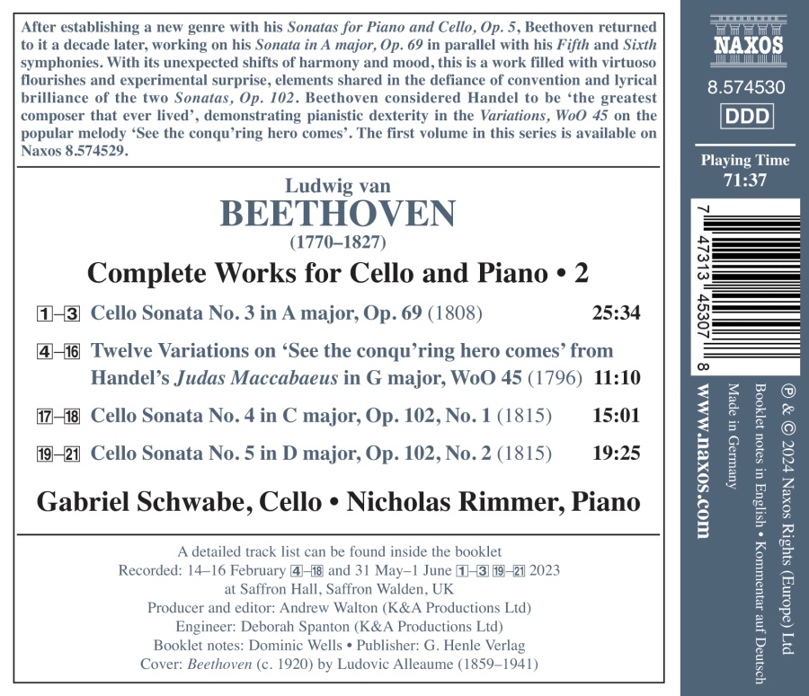 Beethoven: Complete Works for Cello and Piano Vol. 2 - slide-1