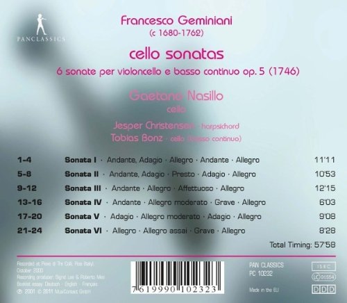 Geminiani: Cello Sonatas - slide-1