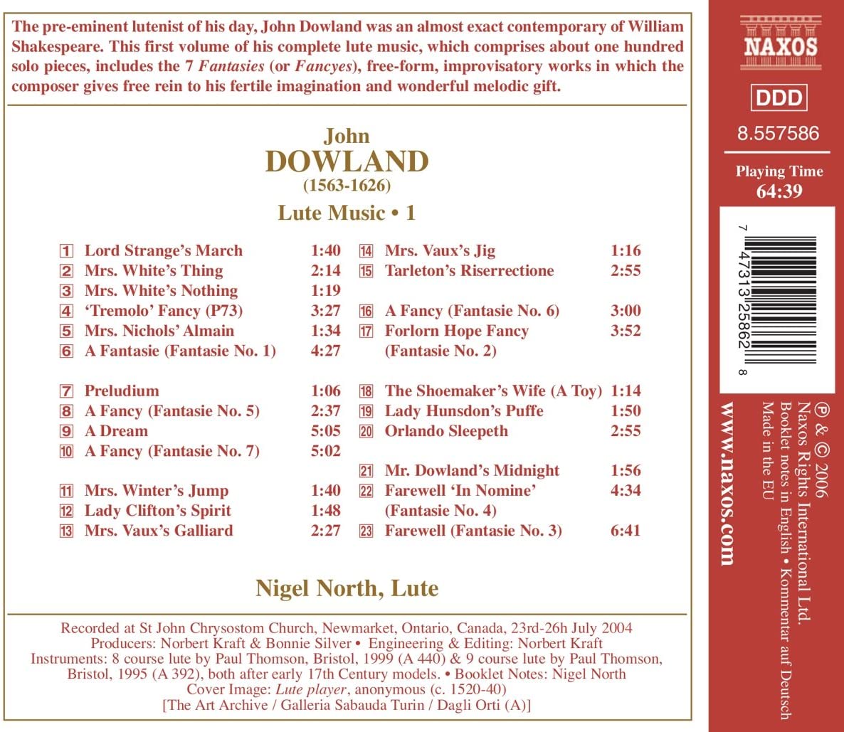 DOWLAND: Lute music vol. 1 - slide-1