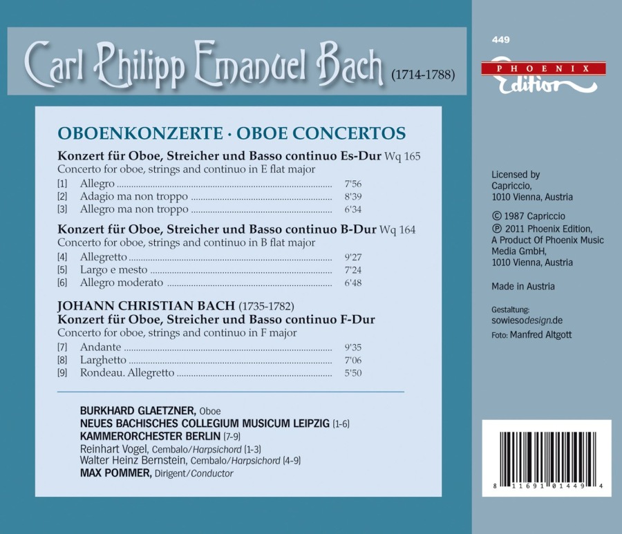 Bach, C.P.E.: Oboenkonzerte - slide-1
