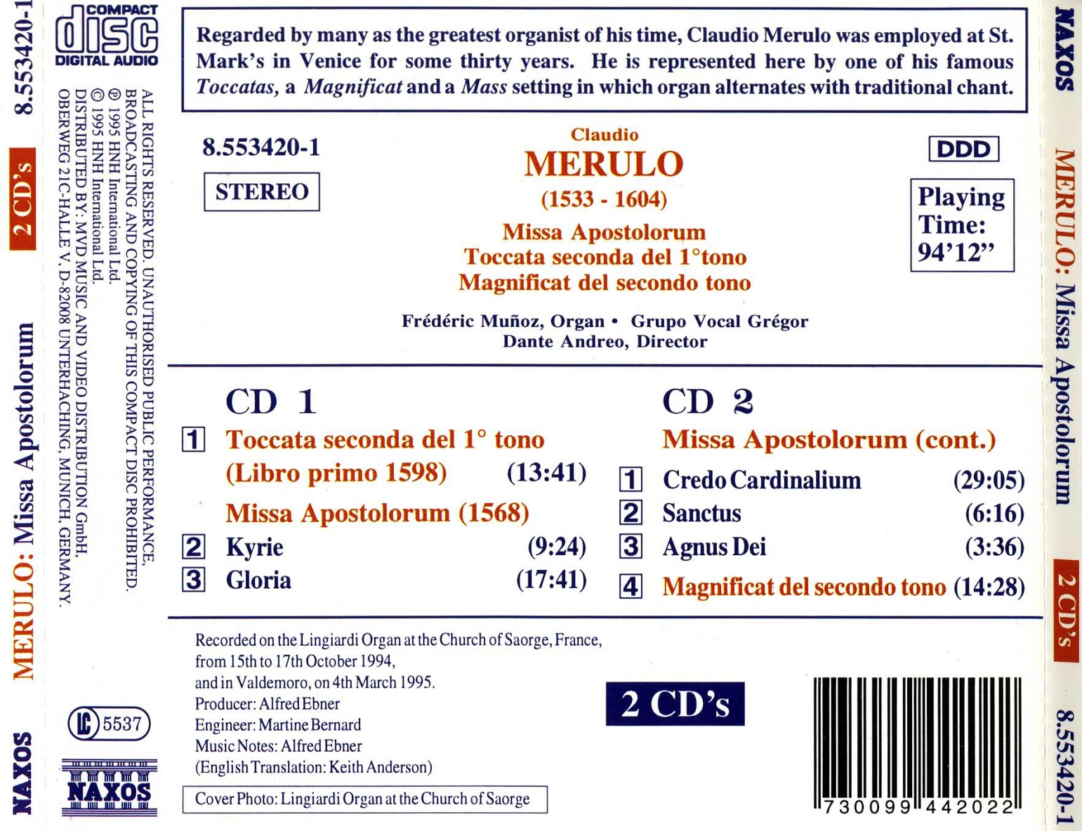 MERULO: Missa Apostolorum, Toccata , Magnificat - slide-1