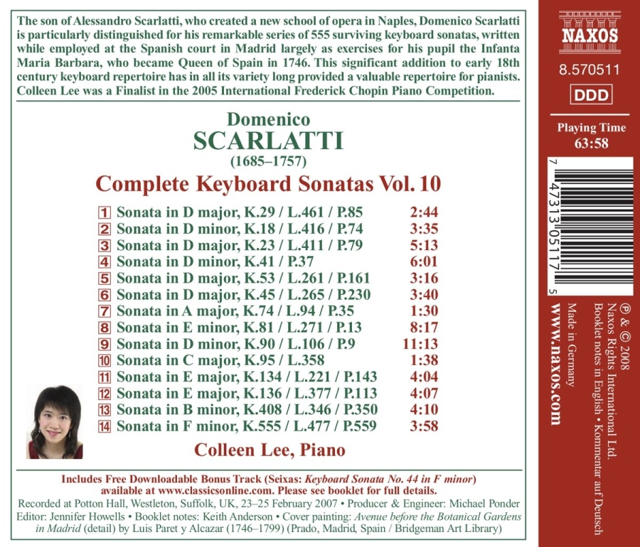 Scarlatti: Domenico: Complete  Sonatas Vol. 10 - slide-1