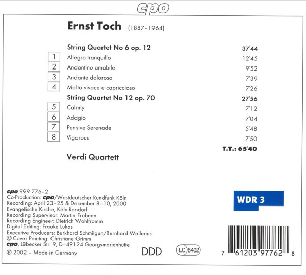 TOCH: String Quartets 6 & 12 - slide-1