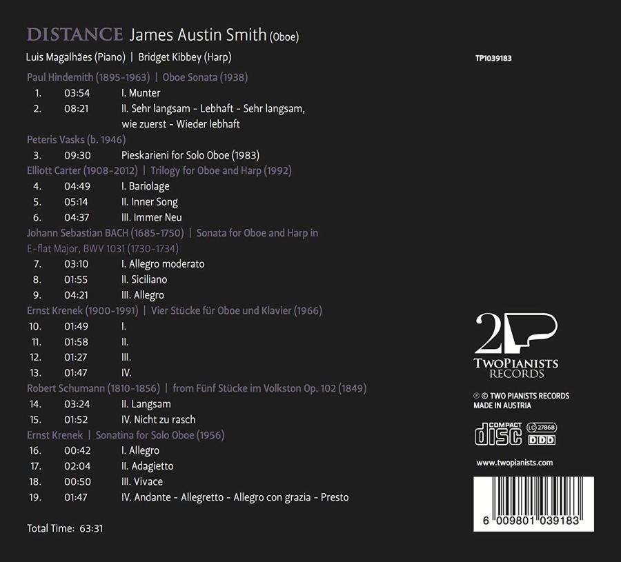 Distance - Hindemith; Vasks; Carter; Bach; Krenek; Schumann - slide-1