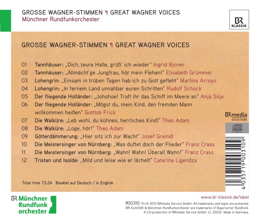 Great Wagner Voices, nagrania Radia Bawarskiego 1963 - 1971 - slide-1