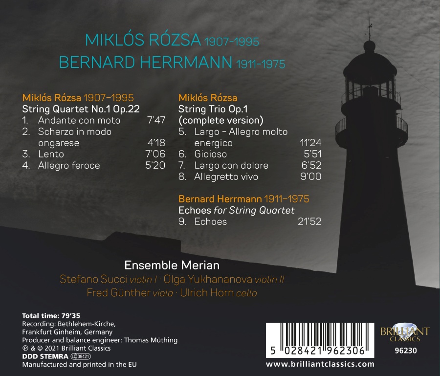 Rózsa & Herrmann: Music for String Quartet - slide-1
