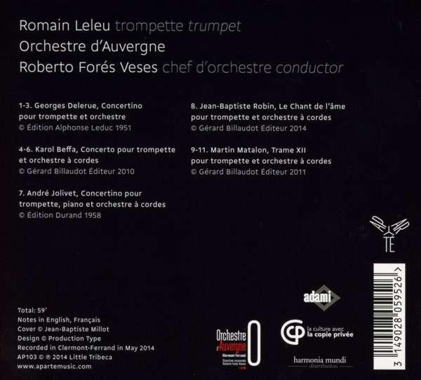 Trumpet Concertos – Delerue, Jolivet, Beffa, Robin, Matalon, - slide-1