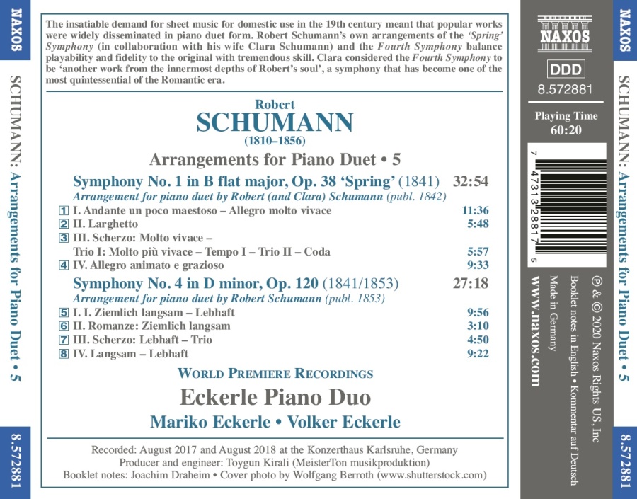 Schumann: Arrangements for Piano Duet Vol. 5 - slide-1