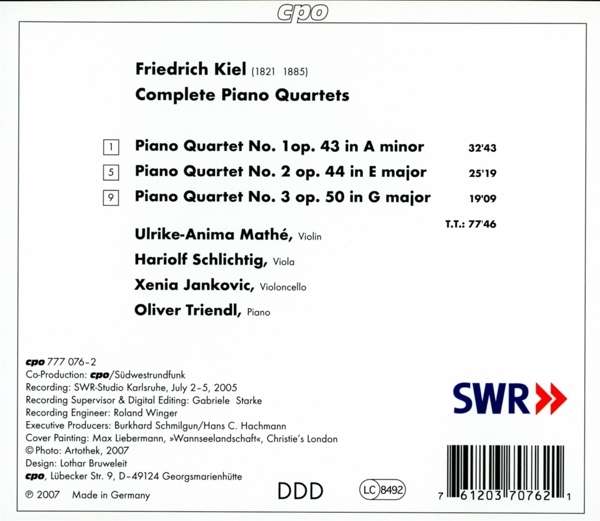 Kiel: Complete Piano Quartets - slide-1