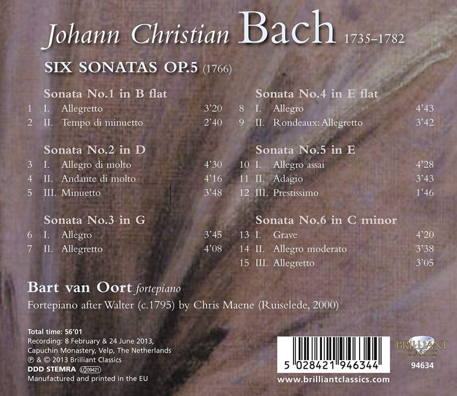 J.C. Bach: Six Sonatas, Op. 5 - slide-1