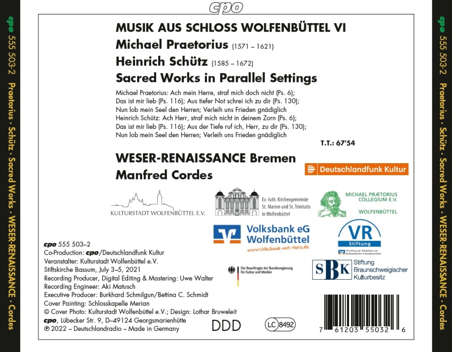Praetorius; Schütz: Sacred Works - slide-1