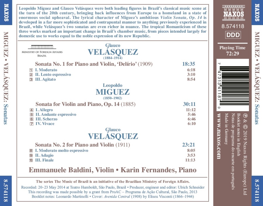 Miguez & Velasquez: Violin Sonatas - slide-1