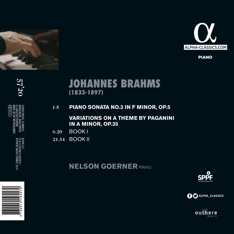 Brahms: Sonata op. 5; Variations on a theme by Paganini - slide-1