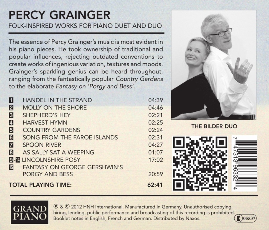 Grainger: Folk-Inspired Works for Piano Duet - slide-1