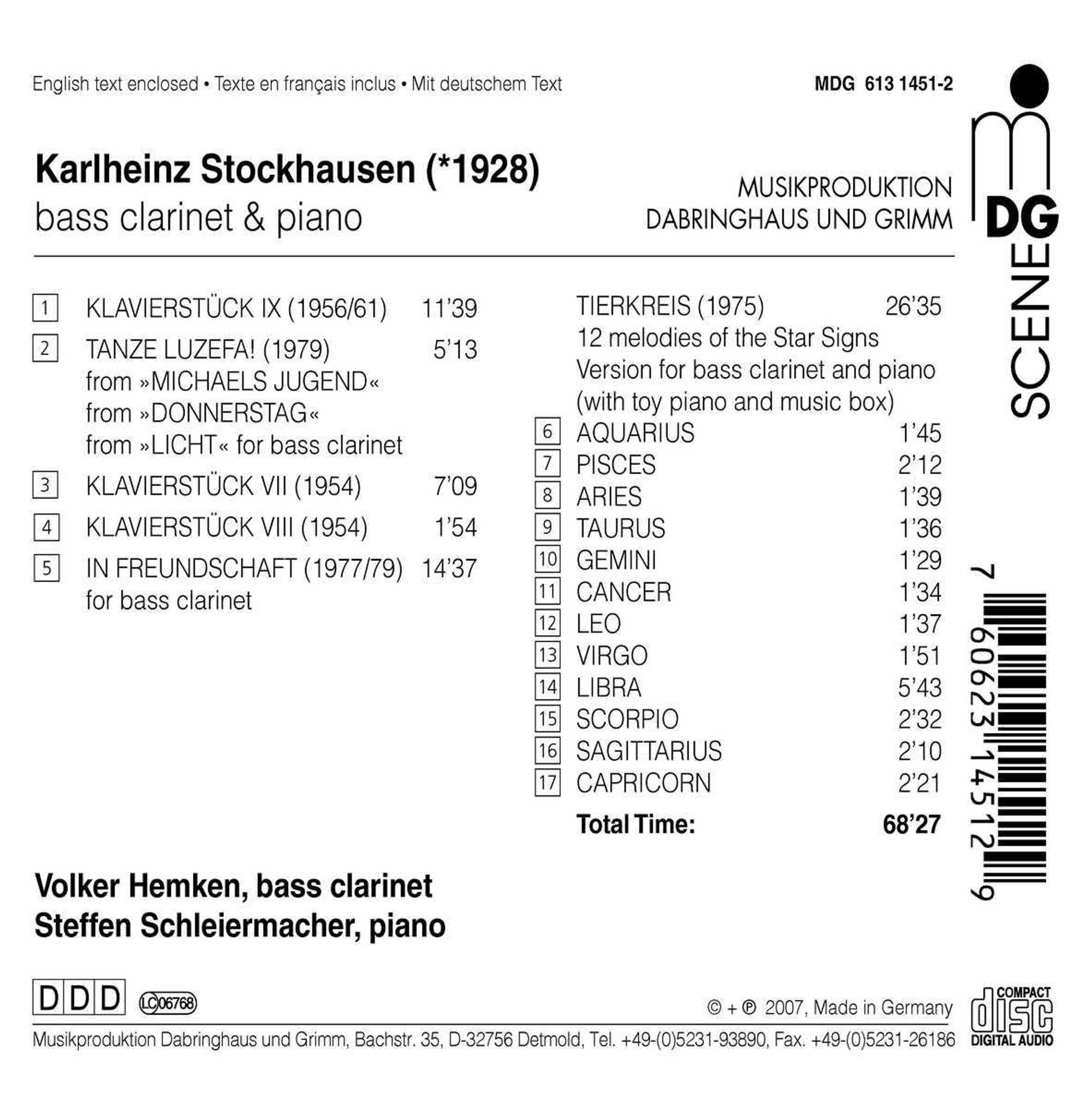 STOCKHAUSEN: Bas, clarinet & piano - slide-1