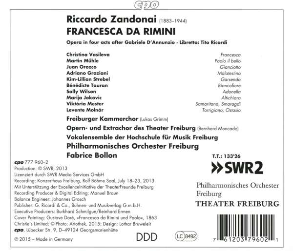 Zandonai: Francesca da Rimini, opera in 4 acts - slide-1