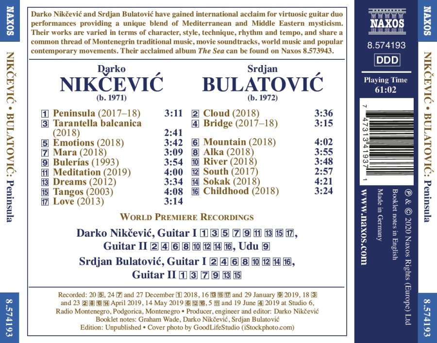 Nikcevic; Bulatovic: Peninsula - Works for Guitar - slide-1