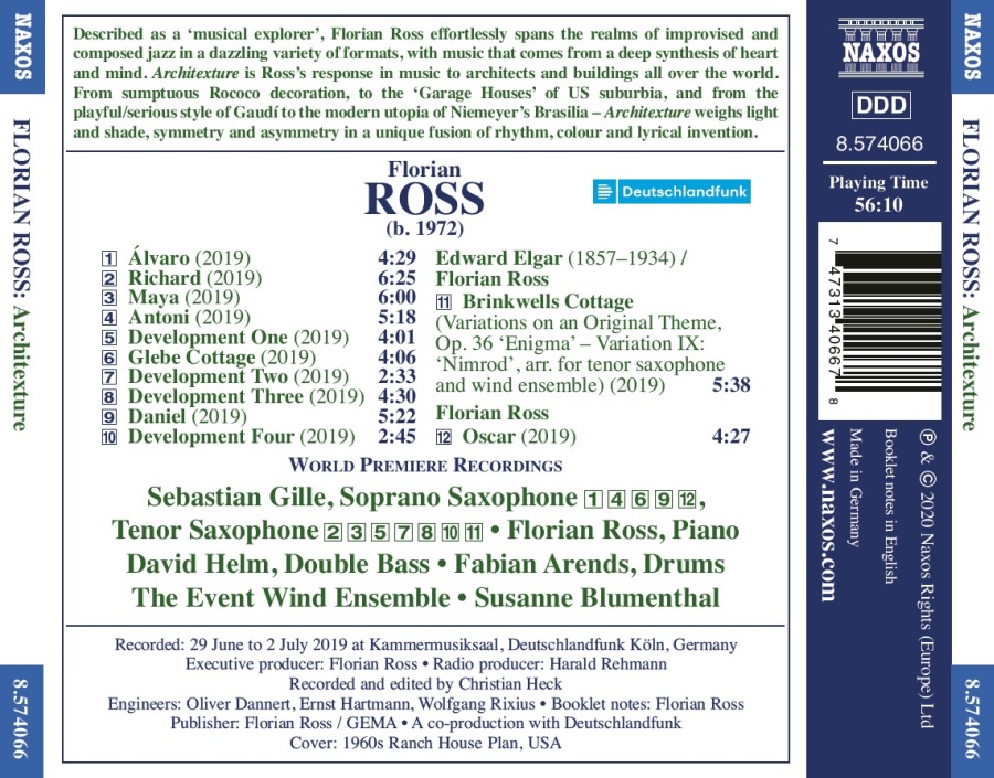 Ross: Architexture - Music for Jazz Quartet and Wind Ensemble - slide-1
