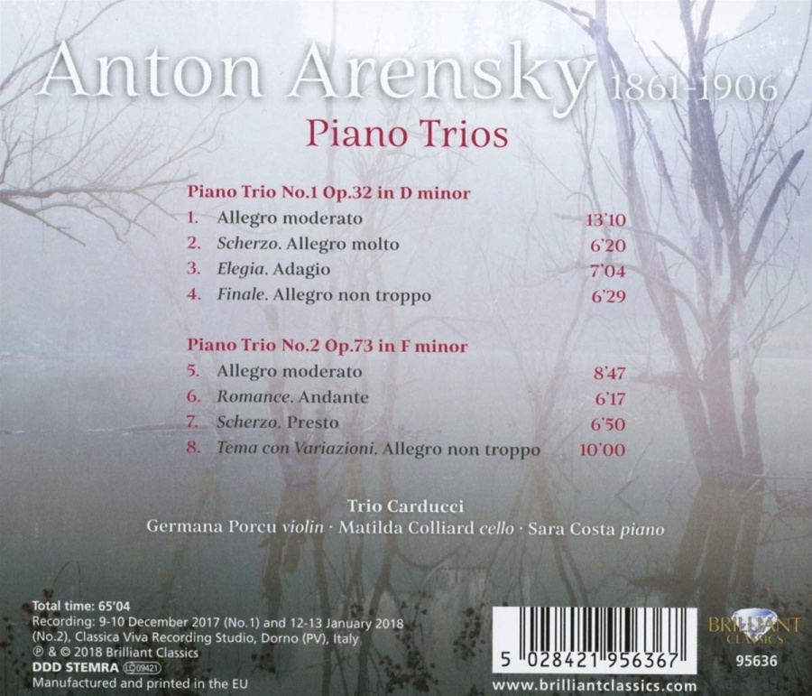 Arensky: Piano Trios - slide-1