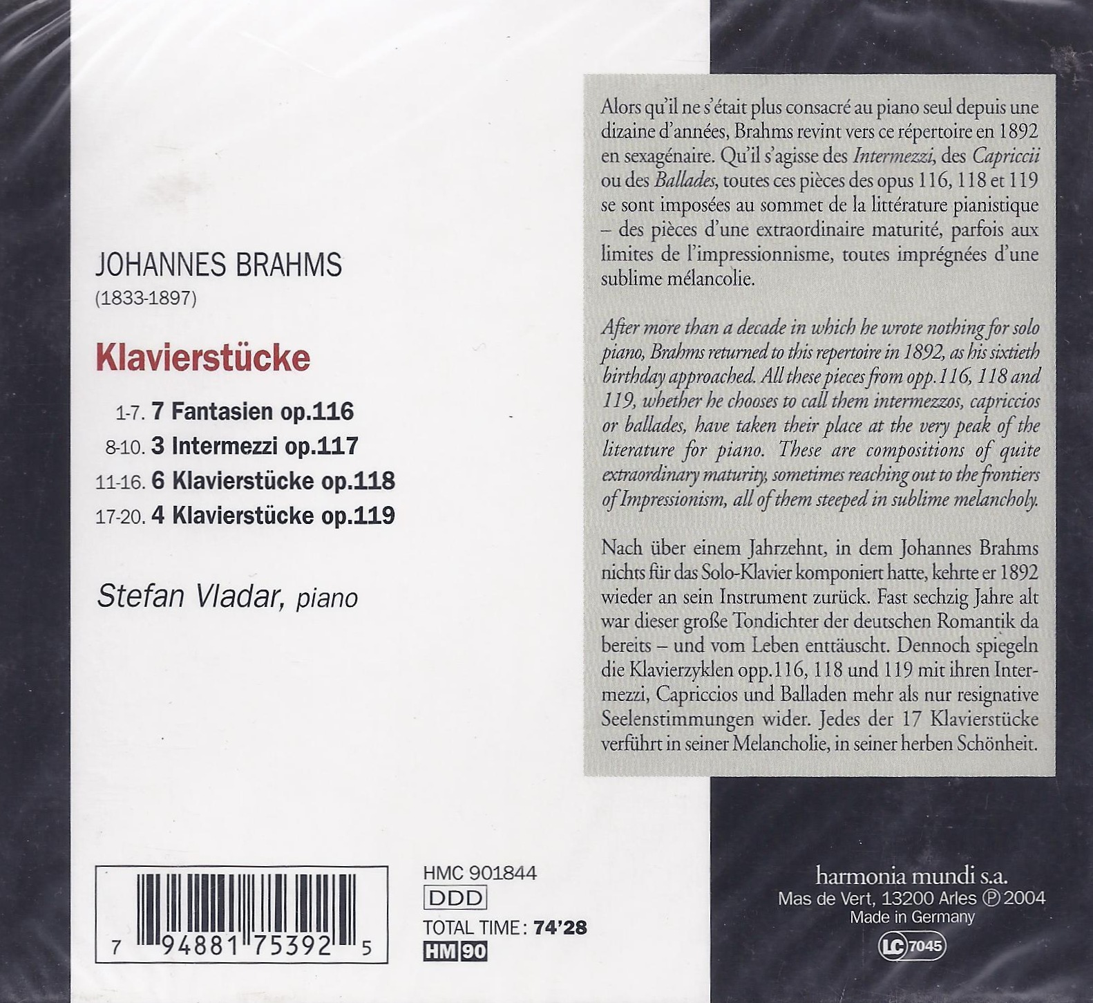 Brahms: Klavierstücke op. 116, 118 & 119 - slide-1