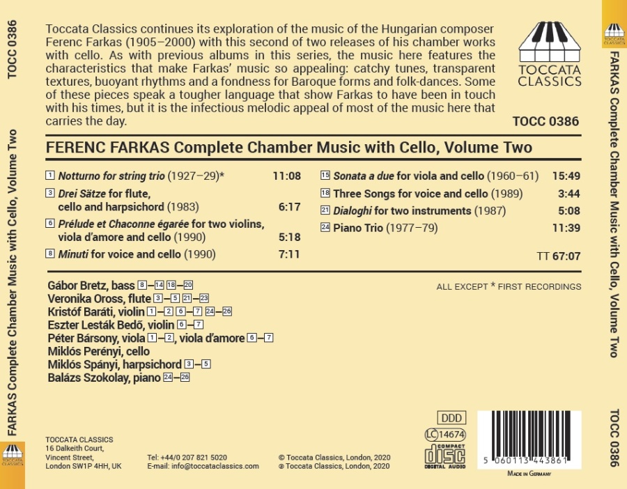 Farkas: Chamber Music with Cello II - slide-1