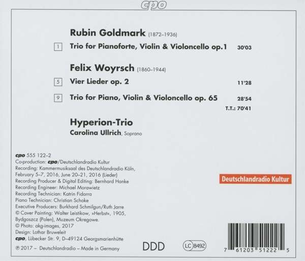 Woyrsch: Piano Trio; Vier Lieder; / Goldmark : Piano Trio - slide-1