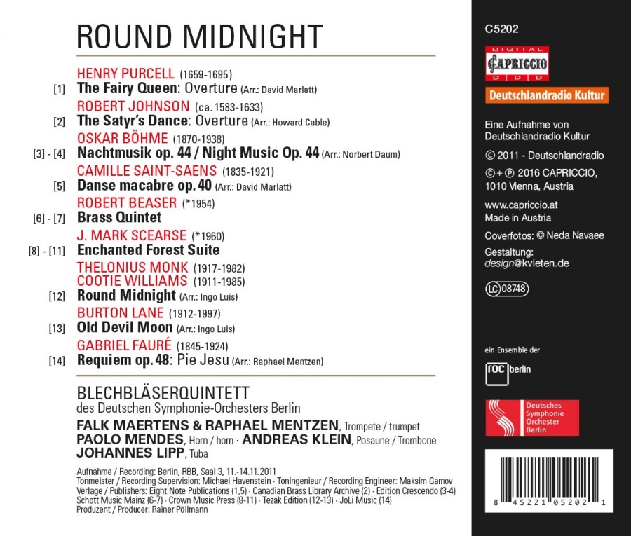Round Midnight – Purcell, Johnson, Saint-Saens, Monk, Boehme, Fauré - slide-1