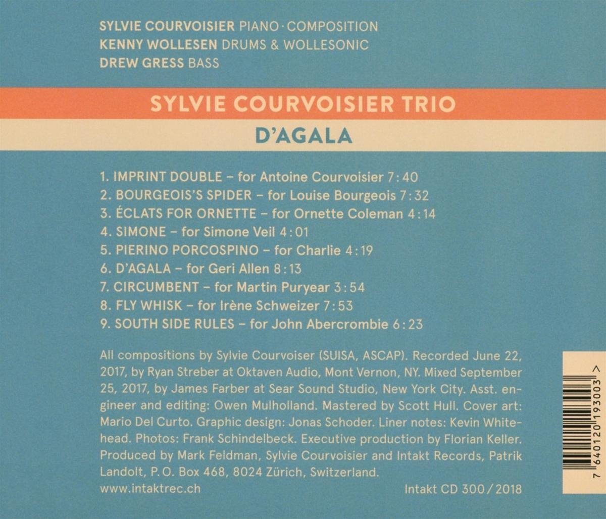 Sylvie Courvoisier Trio/Wollesen/Gress: D'Agala - slide-1