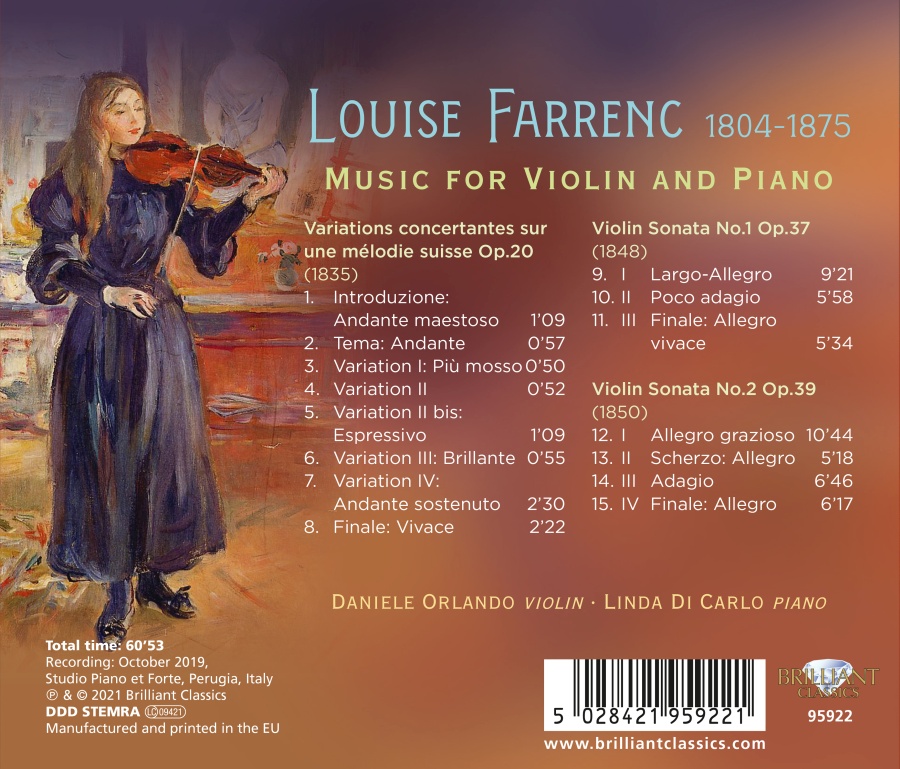 Farrenc: Music for Violin & Piano - slide-1