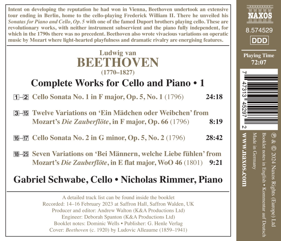 Beethoven: Complete Works for Cello and Piano Vol. 1 - slide-1