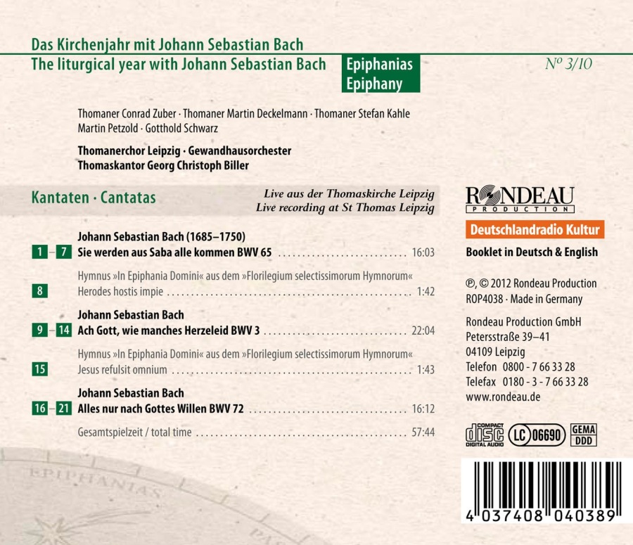 Bach: Kantaten BWV 3, 65, 72 - slide-1