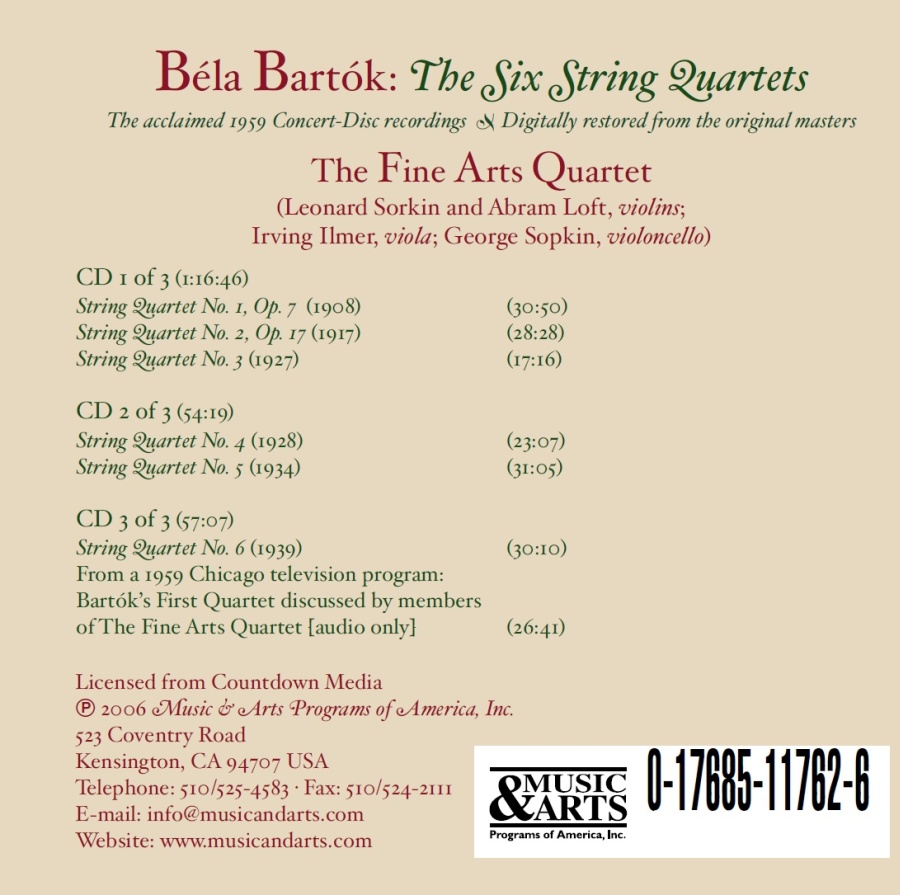 Bartók: The Six String Quartets - slide-1