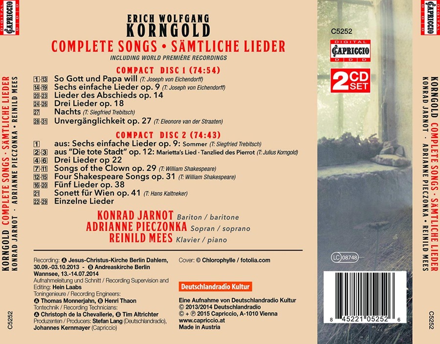 Korngold: Complete Songs - slide-1