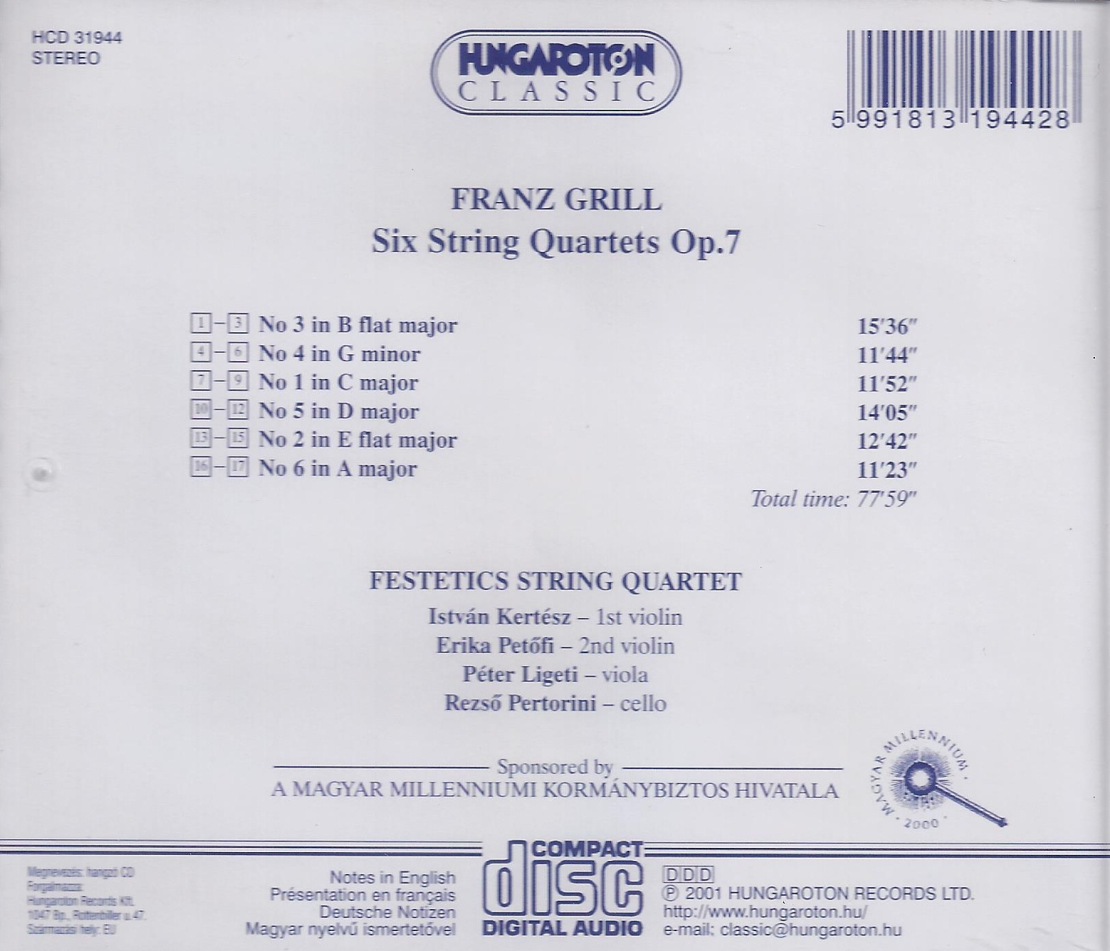 Grill: 6 string quartets op. 7 - slide-1