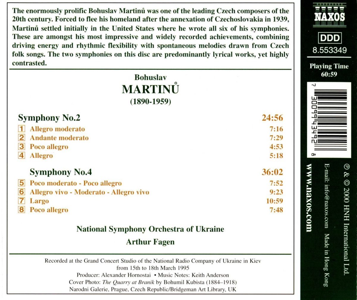 MARTINU: Symphonies nos. 2 & 4 - slide-1