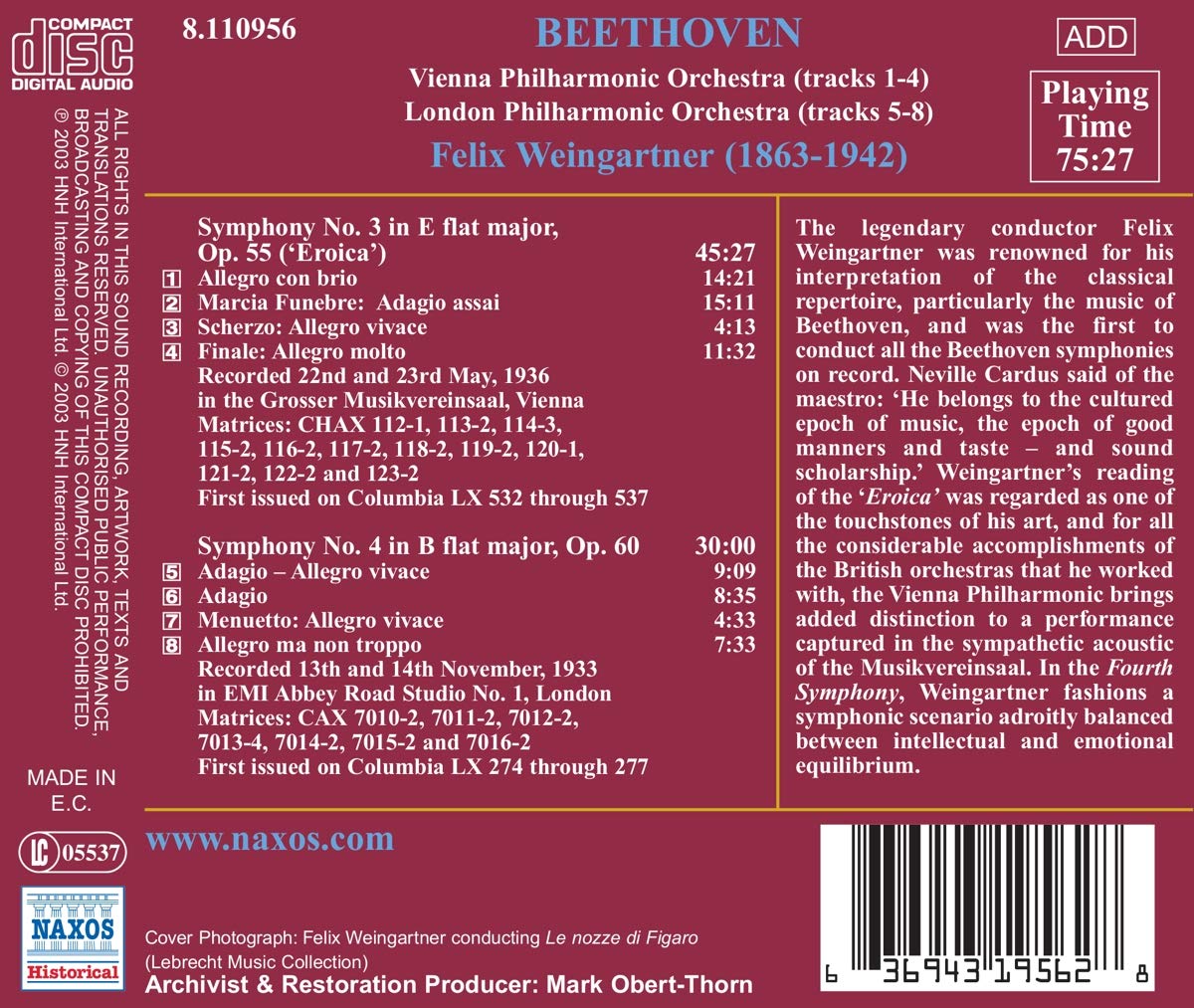 Beethoven: Symphonies no. 3 & 4 ( 1933-3 - slide-1