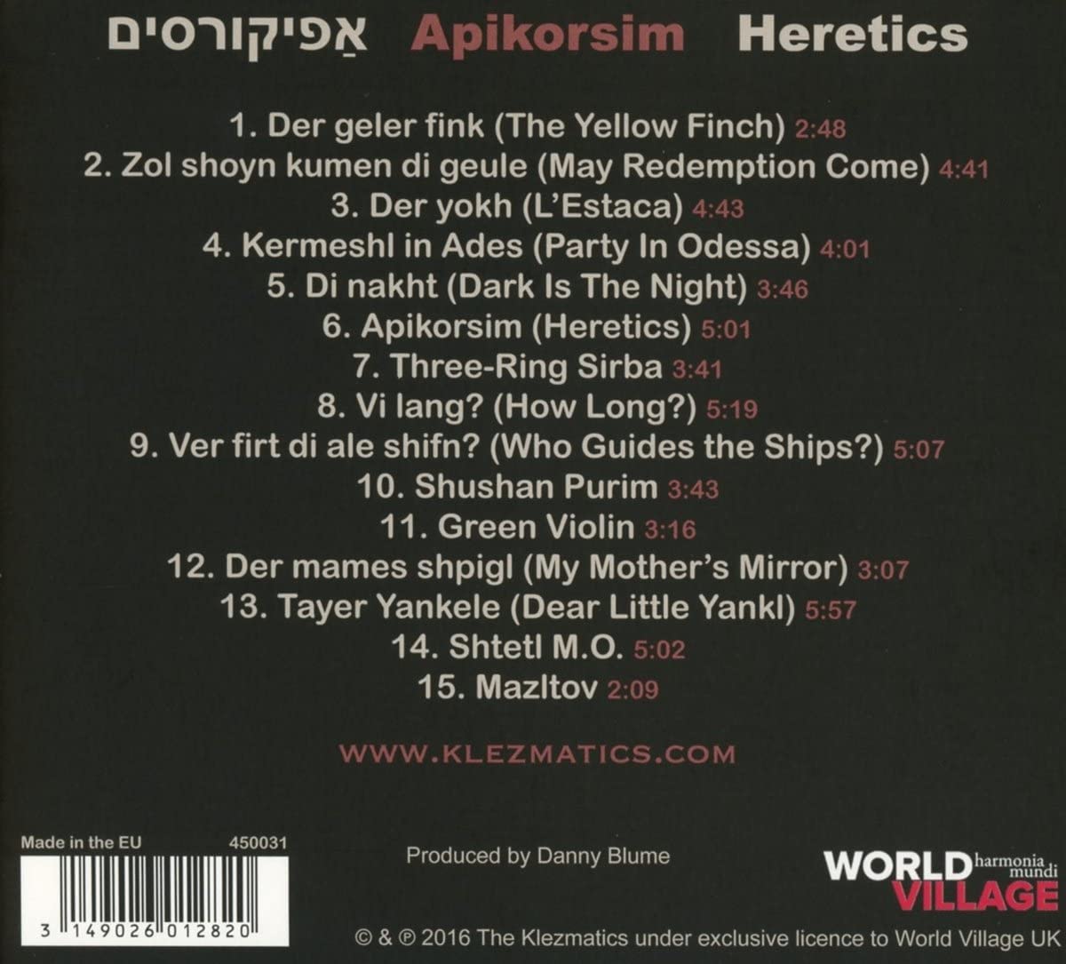 Klezmatics: Apikorsim – Heretics - slide-1